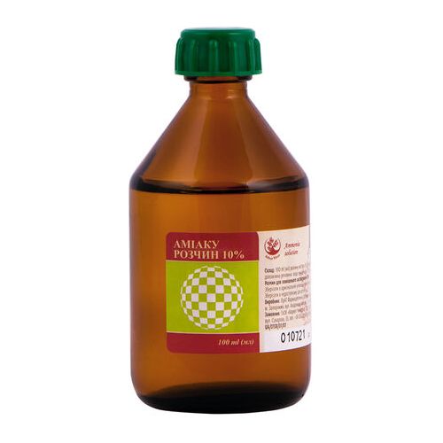 Аміаку розчин 10% флакон 100 мл в місті Глобине : ціни, характеристика.  - фото №1 Аміаку розчин 10% флакон 100 мл в місті Глобине : ціни, характеристика.