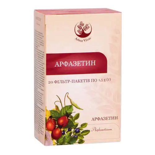 Арфазетин збір 1,5 г фільтр-пакетики №20 в місті Коцюбинське : ціни, характеристика.  - фото №1 Арфазетин збір 1,5 г фільтр-пакетики №20 в місті Коцюбинське : ціни, характеристика.