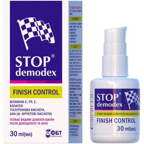 Гель Stop demodex Фініш контроль 30 мл замовити - фото №1 Гель Stop demodex Фініш контроль 30 мл замовити
