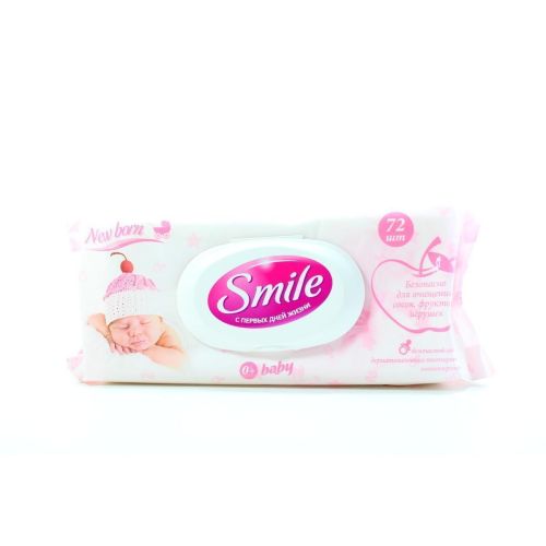 Серветки вологі Smile Baby з клапаном №72 ADD - фото №1 Серветки вологі Smile Baby з клапаном №72 ADD