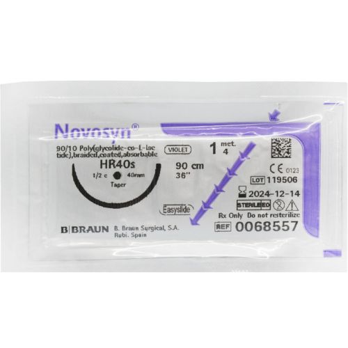 Шовний матеріал Novosyn (Новосин) безбарвний, USP 1 (4) довжина 90 см голка колюча HR40 (S) в місті Канів : ціни, характеристика.  - фото №1 Шовний матеріал Novosyn (Новосин) безбарвний, USP 1 (4) довжина 90 см голка колюча HR40 (S) в місті Канів : ціни, характеристика.