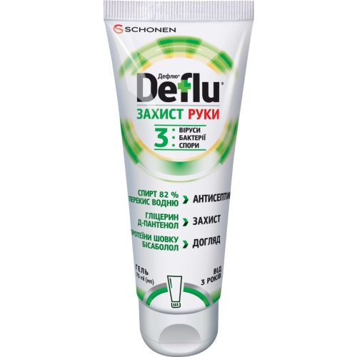 Гель Дефлю Защита Руки антисептический, 75 мл в городе Софиевка : цены, характеристики.  - фото №1 Гель Дефлю Защита Руки антисептический, 75 мл в городе Софиевка : цены, характеристики.