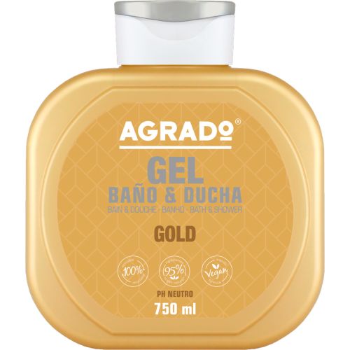 Гель для душа и ванны Agrado (Аградо) Золото, 750 мл в городе Первомайск : цены, характеристики.  - фото №1 Гель для душа и ванны Agrado (Аградо) Золото, 750 мл в городе Первомайск : цены, характеристики.