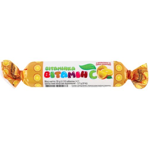 Витамин С Витаминка Апельсин таблетки №10 недорого - фото №1 Витамин С Витаминка Апельсин таблетки №10 недорого