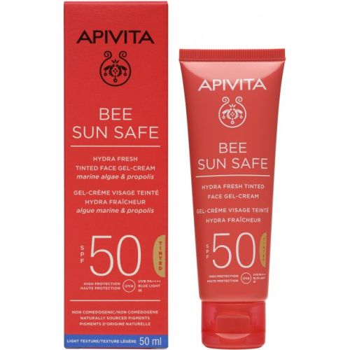 Гель-крем Apivita (Апивита) Bee Sun Safe для лица солнцезащитный с оттенком SPF50 50 мл в городе Вышгород : цены, характеристики.  - фото №1 Гель-крем Apivita (Апивита) Bee Sun Safe для лица солнцезащитный с оттенком SPF50 50 мл в городе Вышгород : цены, характеристики.