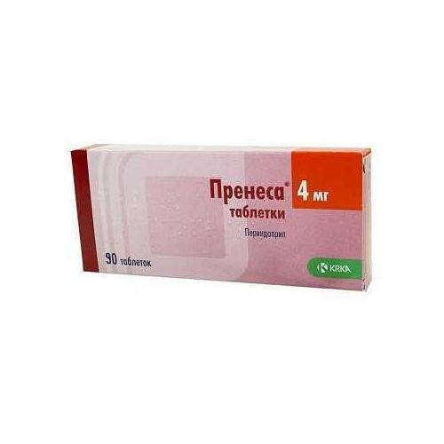 Пренеса 4 мг таблетки №90 в городе Глобино : цены, характеристики.  - фото №1 Пренеса 4 мг таблетки №90 в городе Глобино : цены, характеристики.