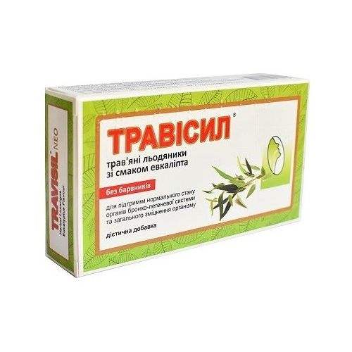 Травісил Нео трав'яні льодяники зі смаком евкаліпта №16 в місті Софіївка : ціни, характеристика.  - фото №1 Травісил Нео трав'яні льодяники зі смаком евкаліпта №16 в місті Софіївка : ціни, характеристика.