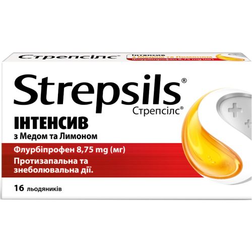 Стрепсилс Интенсив с медом и лимоном 8,75 мг леденцы №16 недорого - фото №1 Стрепсилс Интенсив с медом и лимоном 8,75 мг леденцы №16 недорого