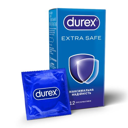 Презервативы латексные с силиконовой смазкой DUREX Extra Safe (утолщенные для максимальной надежности), 12 шт. в городе Кривой Рог : цены, характеристики. - фото №1 Презервативы латексные с силиконовой смазкой DUREX Extra Safe (утолщенные для максимальной надежности), 12 шт. в городе Кривой Рог : цены, характеристики.