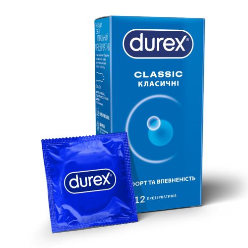 Презервативы латексные с силиконовой смазкой DUREX Сlassic (классические), 12 шт. в городе Кривой Рог : цены, характеристики. - фото №1 Презервативы латексные с силиконовой смазкой DUREX Сlassic (классические), 12 шт. в городе Кривой Рог : цены, характеристики.
