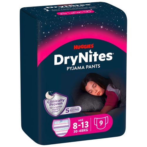 Подгузники-трусики Huggies DryNites ночные для девочек 8-13 лет (30-48 кг) №9 в городе Вышгород : цены, характеристики.  - фото №1 Подгузники-трусики Huggies DryNites ночные для девочек 8-13 лет (30-48 кг) №9 в городе Вышгород : цены, характеристики.