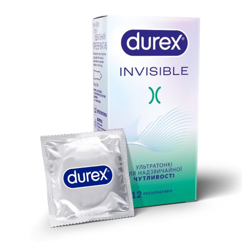 Презервативы латексные с силиконовой смазкой DUREX Invisible (ультратонкие), 12 шт. в городе Кривой Рог : цены, характеристики. - фото №1 Презервативы латексные с силиконовой смазкой DUREX Invisible (ультратонкие), 12 шт. в городе Кривой Рог : цены, характеристики.