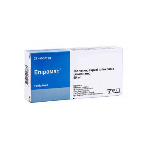 Епірамат 50 мг таблетки №28 в місті Ставище : ціни, характеристика. - фото №1 Епірамат 50 мг таблетки №28 в місті Ставище : ціни, характеристика.