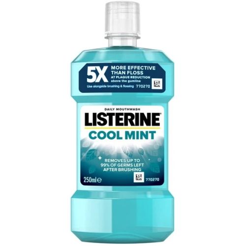 Ополіскувач для ротової порожнини Listerine Cool Mint Свіжа м'ята 250 мл в місті Кременчук : ціни, характеристика. - фото №1 Ополіскувач для ротової порожнини Listerine Cool Mint Свіжа м'ята 250 мл в місті Кременчук : ціни, характеристика.