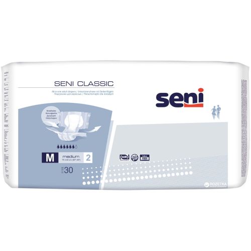 Підгузки для дорослих Seni Basic M, 30 шт. в аптеці - фото №1 Підгузки для дорослих Seni Basic M, 30 шт. в аптеці