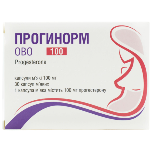 Прогинорм Ово 100 мг капсулы №30 в городе Вышгород : цены, характеристики.  - фото №1 Прогинорм Ово 100 мг капсулы №30 в городе Вышгород : цены, характеристики.
