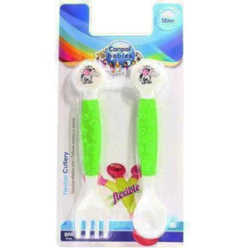Ложка та виделка Canpol Babies еластичні 56/580 ціна - фото №1 Ложка та виделка Canpol Babies еластичні 56/580 ціна