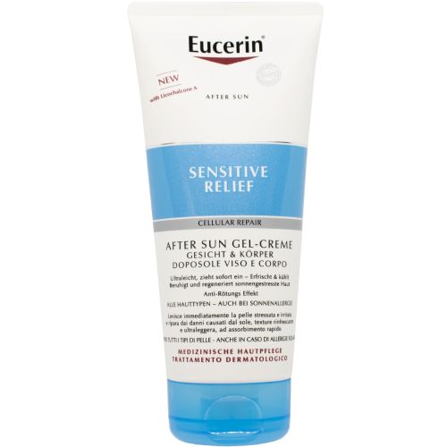 Гель-крем Eucerin (Юцерин) Sensitive Relief After Sun после загара для лица и тела 200 мл в городе Вышгород : цены, характеристики.  - фото №1 Гель-крем Eucerin (Юцерин) Sensitive Relief After Sun после загара для лица и тела 200 мл в городе Вышгород : цены, характеристики.