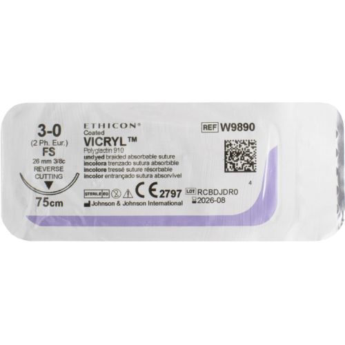 Вікрил Рапід 3-0 (3/8 кола) зворотно-ріжуча голка 19 мм 75 см незабарвлений W9931 в місті Вишгород : ціни, характеристика.  - фото №1 Вікрил Рапід 3-0 (3/8 кола) зворотно-ріжуча голка 19 мм 75 см незабарвлений W9931 в місті Вишгород : ціни, характеристика.