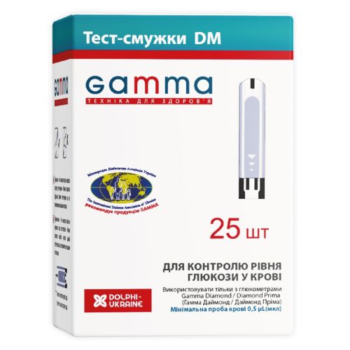 Тест-смужки Gamma DM №25 в Україні - фото №1 Тест-смужки Gamma DM №25 в Україні
