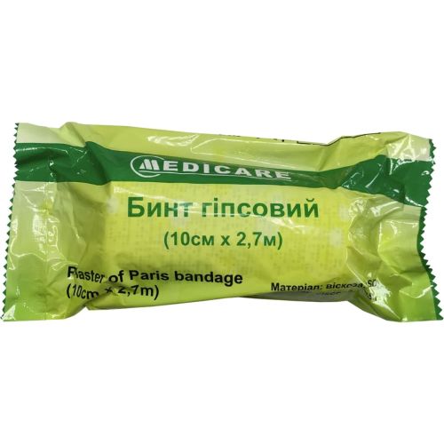 Бинт гіпсовий Medicare 10 см х 2,7 м в місті Канів : ціни, характеристика.  - фото №1 Бинт гіпсовий Medicare 10 см х 2,7 м в місті Канів : ціни, характеристика.
