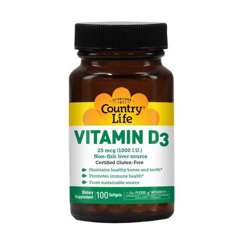 Country Life (Кантрі Лайф) Вітамін D3 1000 МО капсули №100 в місті Березань : ціни, характеристика.  - фото №1 Country Life (Кантрі Лайф) Вітамін D3 1000 МО капсули №100 в місті Березань : ціни, характеристика.
