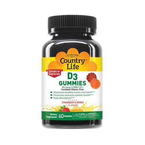 Country Life (Кантрі лайф) Вітамін D3 1000 МО жувальні пастилки №60 в місті Березань : ціни, характеристика.  - фото №1 Country Life (Кантрі лайф) Вітамін D3 1000 МО жувальні пастилки №60 в місті Березань : ціни, характеристика.