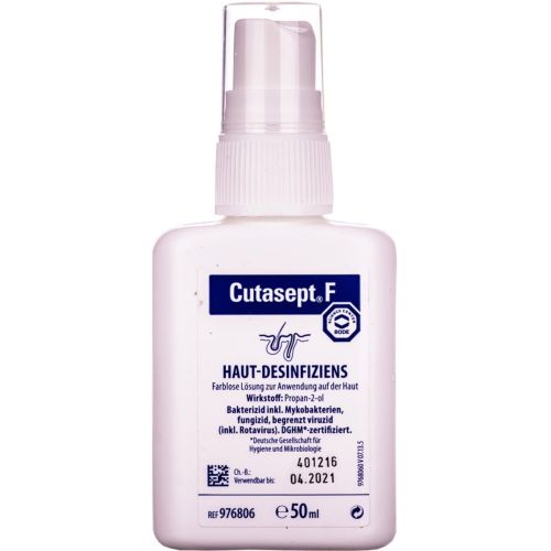 Кутасепт Ф засіб для дезінфекції шкіри, спрей, 50 мл в Україні - фото №1 Кутасепт Ф засіб для дезінфекції шкіри, спрей, 50 мл в Україні