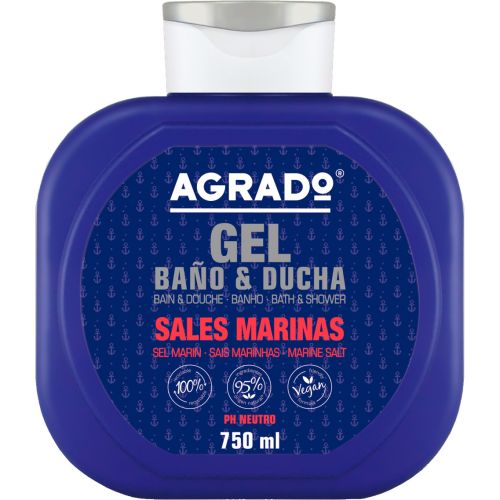Гель для душа и ванны Agrado (Аградо) Морская соль, 750 мл в городе Первомайск : цены, характеристики.  - фото №1 Гель для душа и ванны Agrado (Аградо) Морская соль, 750 мл в городе Первомайск : цены, характеристики.