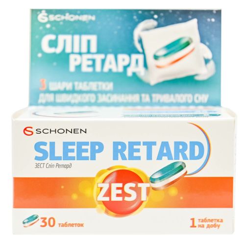 Zest (Зест) Sleep Retard (Сліп Ретард) тришарові таблетки №30 в Києві : ціни, характеристика.  - фото №1 Zest (Зест) Sleep Retard (Сліп Ретард) тришарові таблетки №30 в Києві : ціни, характеристика.