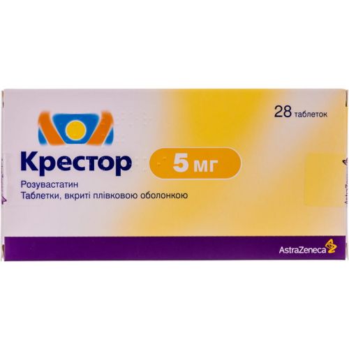 Крестор 5 мг таблетки №28 в місті Чернігів : ціни, характеристика.  - фото №1 Крестор 5 мг таблетки №28 в місті Чернігів : ціни, характеристика.