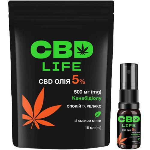 Каннабідіол CBD life Олія 5% зі смаком м'яти спрей 10 мл в місті Софіївка : ціни, характеристика.  - фото №1 Каннабідіол CBD life Олія 5% зі смаком м'яти спрей 10 мл в місті Софіївка : ціни, характеристика.