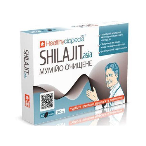 Мумійо очищене Shilajit.Аsia 200 мг таблетки №60 в місті Вишгород : ціни, характеристика.  - фото №1 Мумійо очищене Shilajit.Аsia 200 мг таблетки №60 в місті Вишгород : ціни, характеристика.