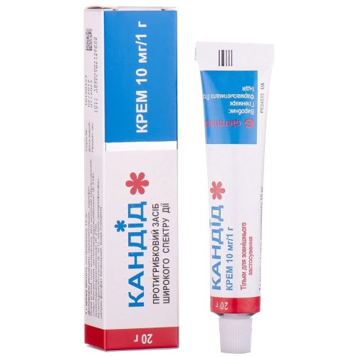 Кандід 10 мг/г крем 20 г  в місті Харків : ціни, характеристика.  - фото №1 Кандід 10 мг/г крем 20 г  в місті Харків : ціни, характеристика.