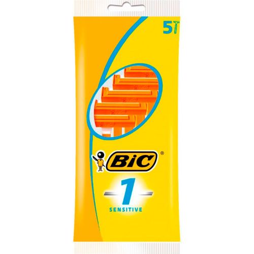 Станок BIC 1 Sensitive одноразовий, 5 шт. ADD - фото №1 Станок BIC 1 Sensitive одноразовий, 5 шт. ADD