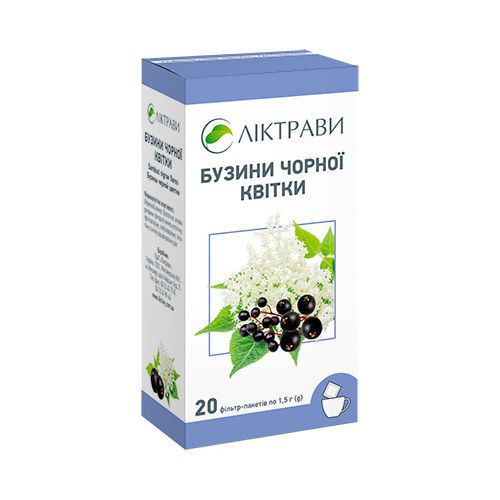 Бузины черной цветки 1,5 г фильтр-пакет 20 шт. цена - фото №1 Бузины черной цветки 1,5 г фильтр-пакет 20 шт. цена