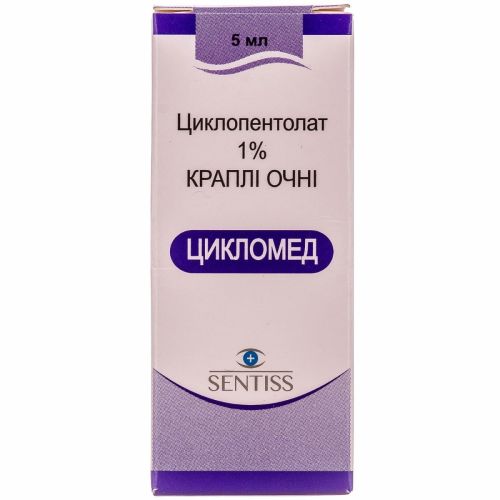 Цикломед 1% капли глазные 5 мл в городе Чернигов : цены, характеристики.  - фото №1 Цикломед 1% капли глазные 5 мл в городе Чернигов : цены, характеристики.
