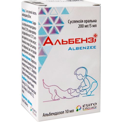 Альбензи 200 мг/5 мл суспензия 10 мл в городе Хмельницкий : цены, характеристики.  - фото №1 Альбензи 200 мг/5 мл суспензия 10 мл в городе Хмельницкий : цены, характеристики.