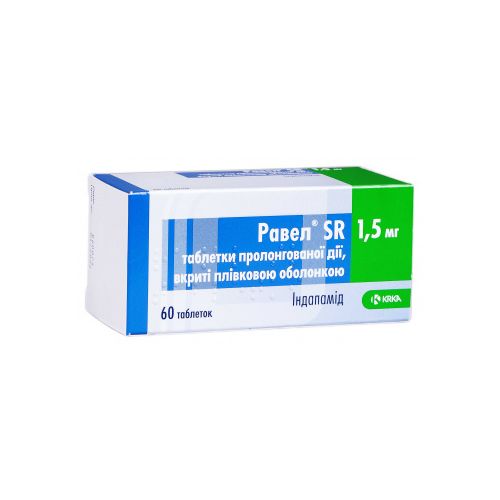 Равел SR 1,5 мг таблетки №60 в місті Крюківщина : ціни, характеристика.  - фото №1 Равел SR 1,5 мг таблетки №60 в місті Крюківщина : ціни, характеристика.
