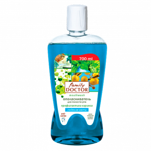 Ополіскувач для ротової порожнини Family Doctor Крижана м'ята 700 мл в місті Богородчани : ціни, характеристика.  - фото №1 Ополіскувач для ротової порожнини Family Doctor Крижана м'ята 700 мл в місті Богородчани : ціни, характеристика.