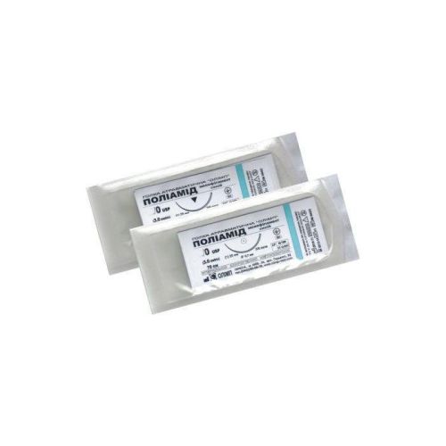 Шовний матеріал Поліамід 2/0 колюча голка 20 мм в місті Канів : ціни, характеристика.  - фото №1 Шовний матеріал Поліамід 2/0 колюча голка 20 мм в місті Канів : ціни, характеристика.