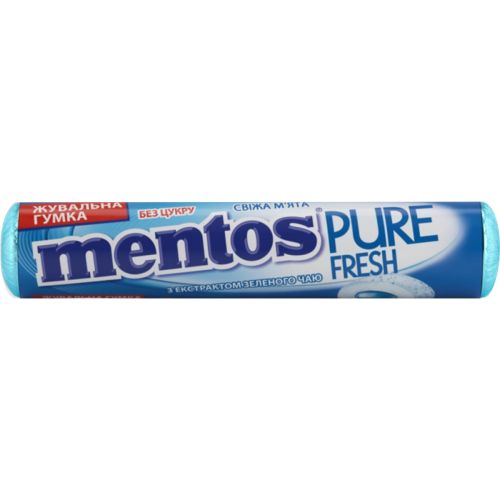 Жувальна гумка Mentos Pure Fresh М'ята 15,75 г в місті Глобине : ціни, характеристика.  - фото №1 Жувальна гумка Mentos Pure Fresh М'ята 15,75 г в місті Глобине : ціни, характеристика.