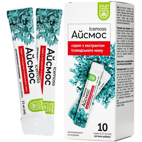 Айсмос Baum Pharm сироп по 15 мл стики №10 в місті Софіївка : ціни, характеристика.  - фото №1 Айсмос Baum Pharm сироп по 15 мл стики №10 в місті Софіївка : ціни, характеристика.