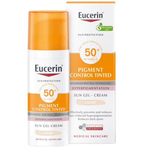 Гель-крем Eucerin (Юцерин) Pigment Control солнцезащитный с тонирующим эффектом для кожи склонной к гиперпигментации с SPF50+ (оттенок светлый) 50 мл в городе Вышгород : цены, характеристики.  - фото №1 Гель-крем Eucerin (Юцерин) Pigment Control солнцезащитный с тонирующим эффектом для кожи склонной к гиперпигментации с SPF50+ (оттенок светлый) 50 мл в городе Вышгород : цены, характеристики.