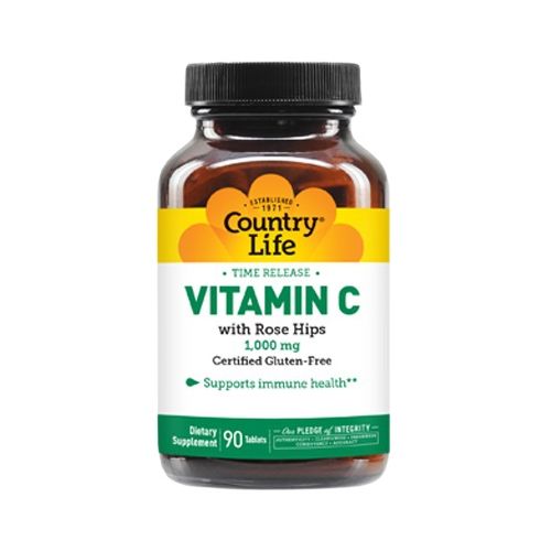 Country Life (Кантрі лайф) Vitamin C with Rose Hips (з шипшиною) 1000 мг таблетки №90 в місті Березань : ціни, характеристика.  - фото №1 Country Life (Кантрі лайф) Vitamin C with Rose Hips (з шипшиною) 1000 мг таблетки №90 в місті Березань : ціни, характеристика.