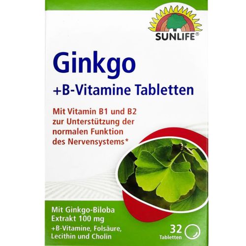 Вітаміни Sunlife Ginkgo + B-Vitamine таблетки №32 в місті Софіївка : ціни, характеристика.  - фото №1 Вітаміни Sunlife Ginkgo + B-Vitamine таблетки №32 в місті Софіївка : ціни, характеристика.