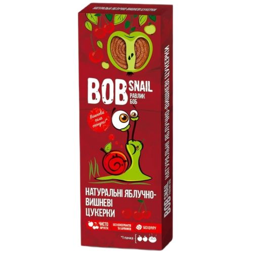 Цукерки Bob Snail (Равлик Боб) яблуко-вишня 30 г в місті Одеса : ціни, характеристика.  - фото №1 Цукерки Bob Snail (Равлик Боб) яблуко-вишня 30 г в місті Одеса : ціни, характеристика.