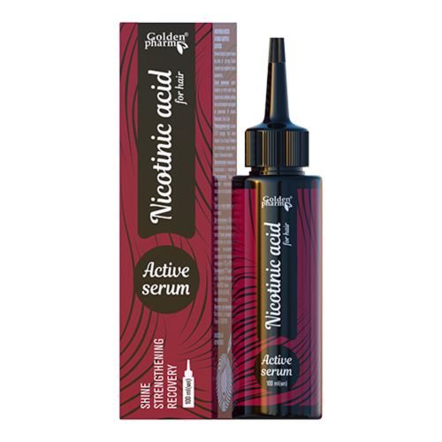 Сироватка активна Golden Pharm Нікотинова кислота для волосся 100 мл в місті Вишгород : ціни, характеристика.  - фото №1 Сироватка активна Golden Pharm Нікотинова кислота для волосся 100 мл в місті Вишгород : ціни, характеристика.