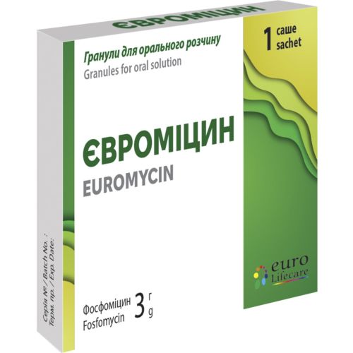 Євроміцин гранули для орального розчину по 3 г саше №1 в місті Харків : ціни, характеристика.  - фото №1 Євроміцин гранули для орального розчину по 3 г саше №1 в місті Харків : ціни, характеристика.