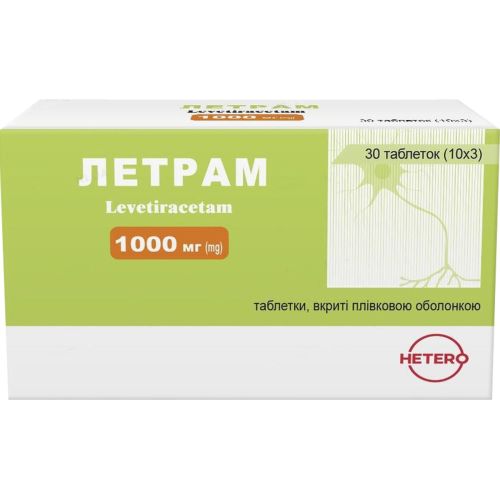 Летрам 1000 мг таблетки №30 в місті Глобине : ціни, характеристика.  - фото №1 Летрам 1000 мг таблетки №30 в місті Глобине : ціни, характеристика.